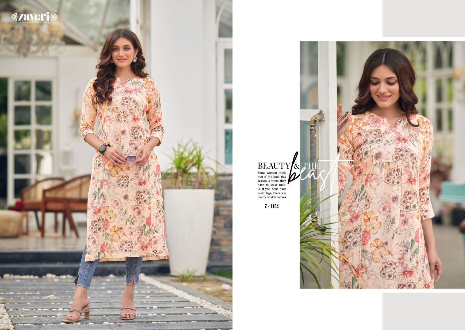 Queen By Zaveri Printed Kurtis Catalog
